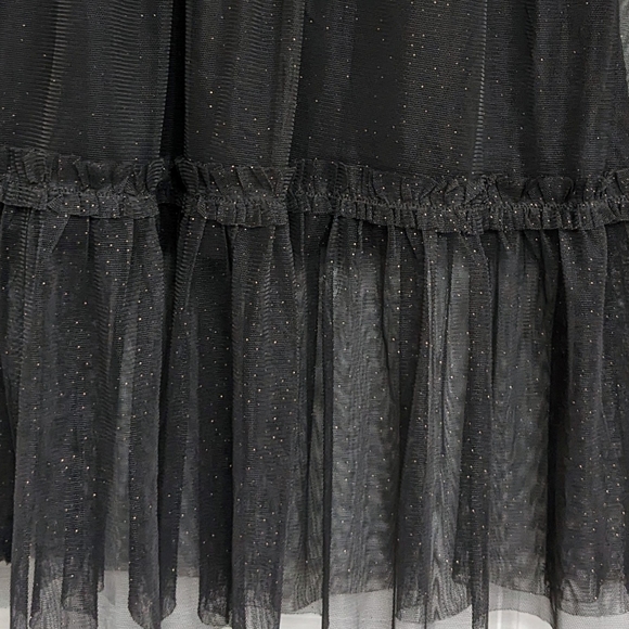 NWOT Mango Long Tulle Skirt with Metallic Gold Speckles Throughout - size L - Picture 3 of 4